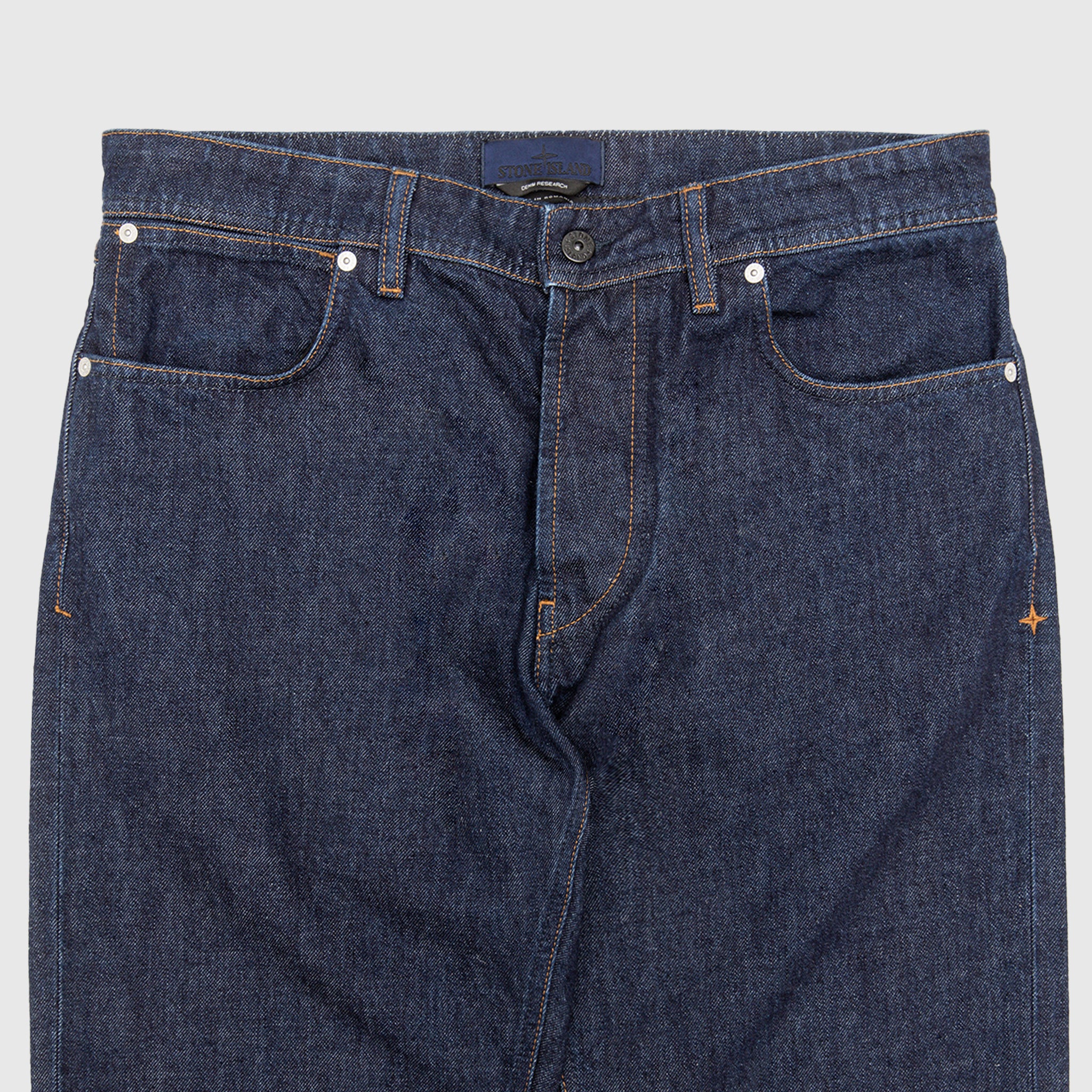 INDIGO DENIM-RINSED JEANS