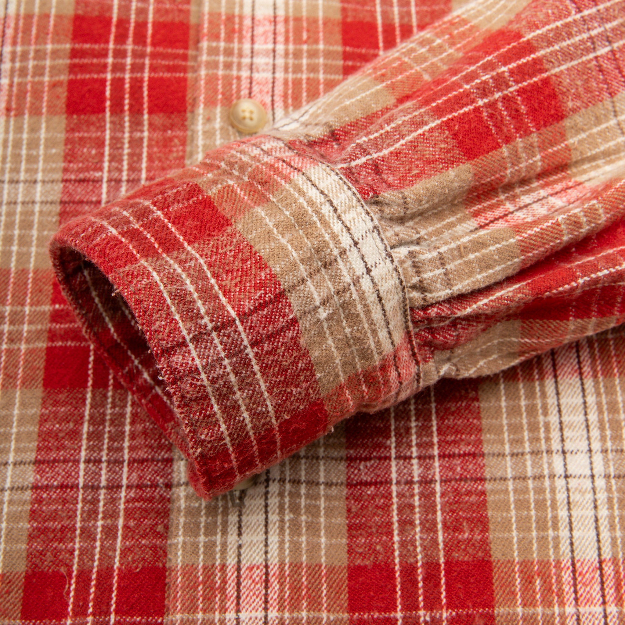 VINTAGE COTTON SILK NEP TWILL CHECK SHIRT