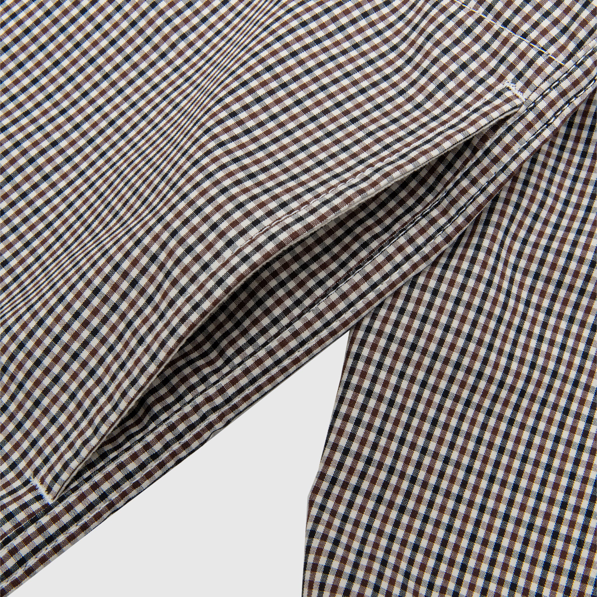 CHECKERED COTTON ZIP-UP SHIRT