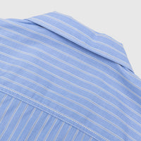 MEN'S COTTON OXFORD/LINEN STRIPED S/S SHIRT