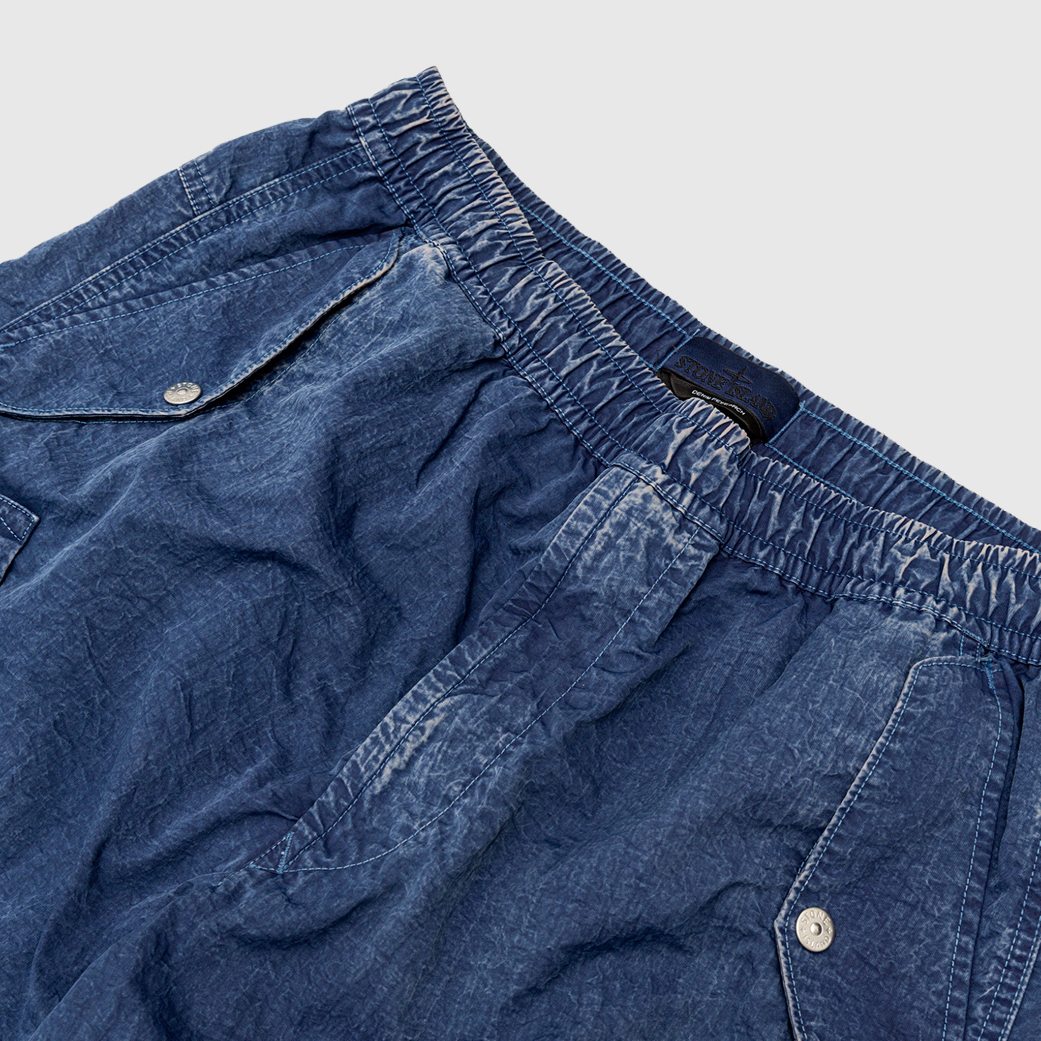 HALLOW FIBRE NYLON INDIGO-TC CARGO PANTS