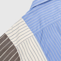 MEN'S COTTON OXFORD/LINEN STRIPED S/S SHIRT