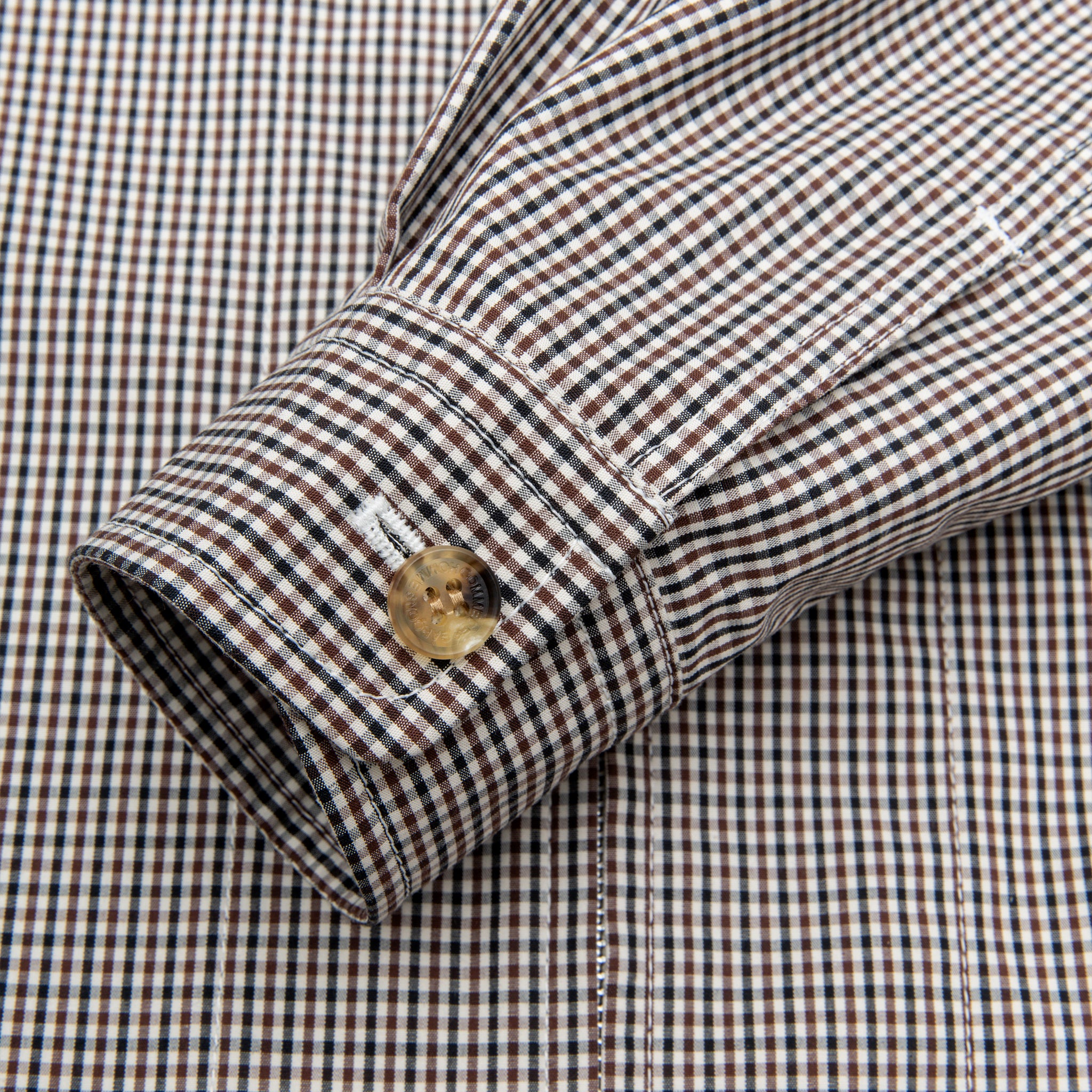 CHECKERED COTTON ZIP-UP SHIRT