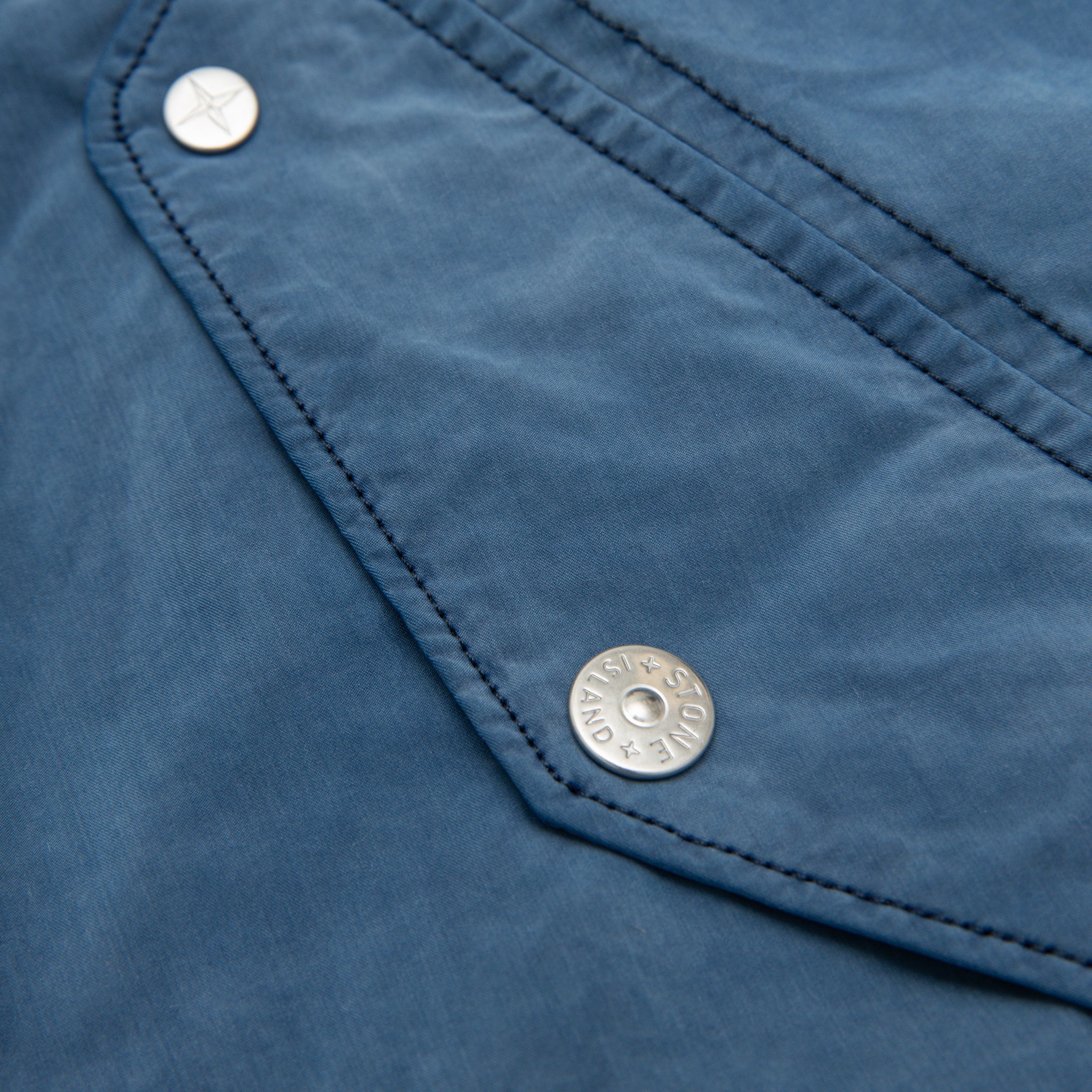 DAVID LIGHT INDIGO-TC HOODED JACKET