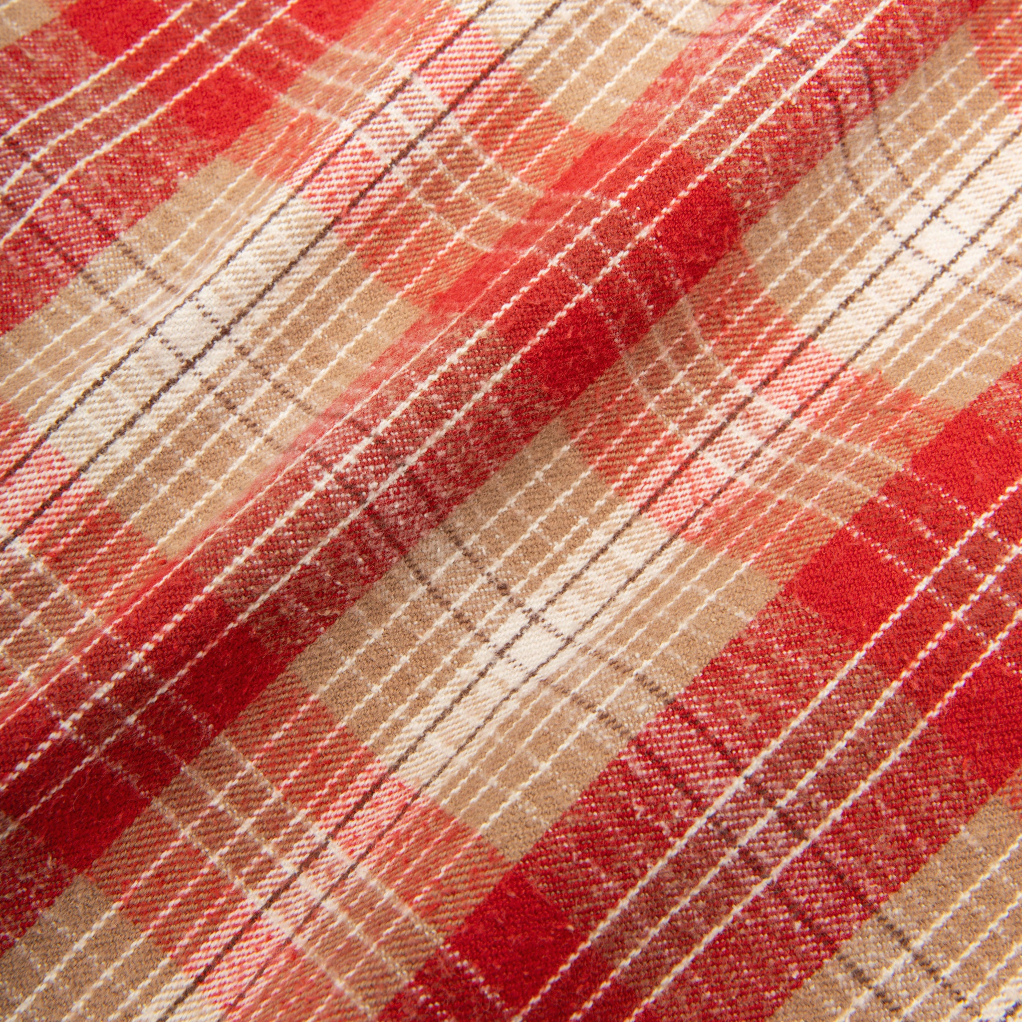 VINTAGE COTTON SILK NEP TWILL CHECK SHIRT