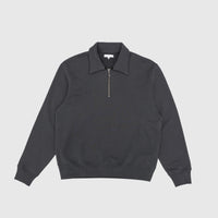 COTTON WOOL QUARTER ZIP SWEATSHIRT