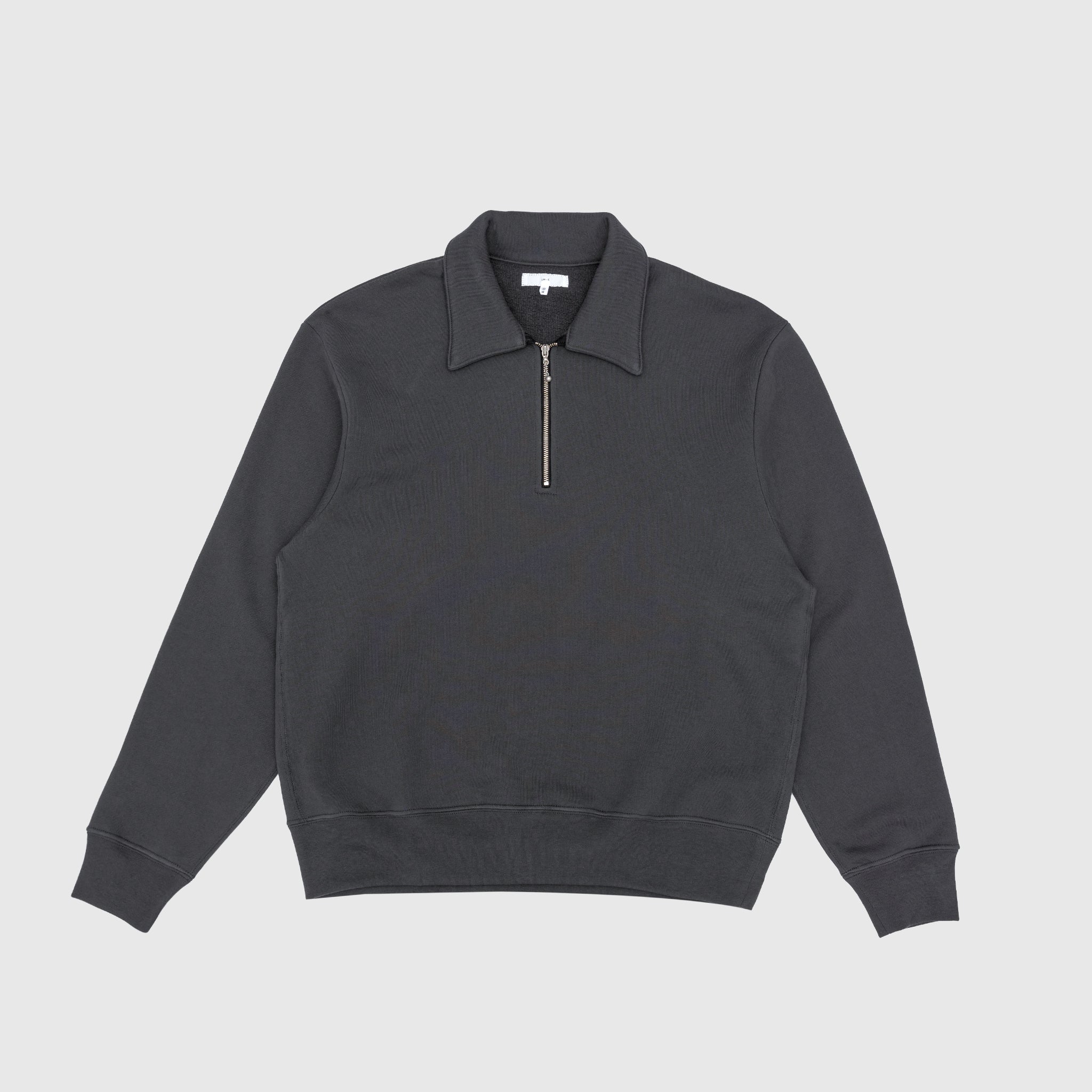 COTTON WOOL QUARTER ZIP SWEATSHIRT