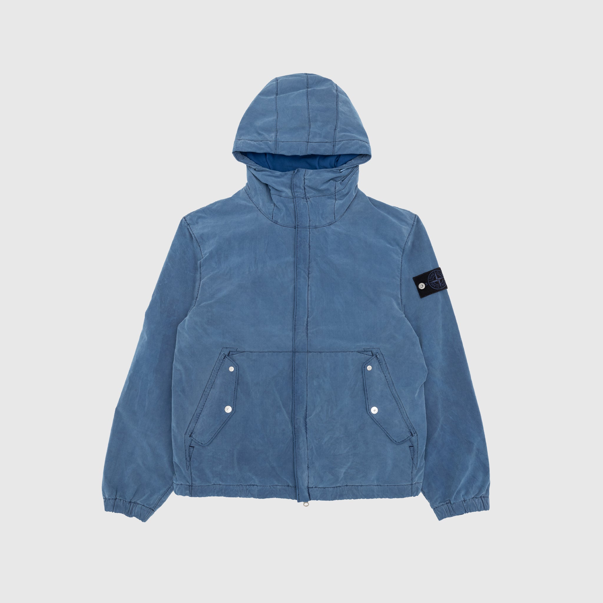 DAVID LIGHT INDIGO-TC HOODED JACKET
