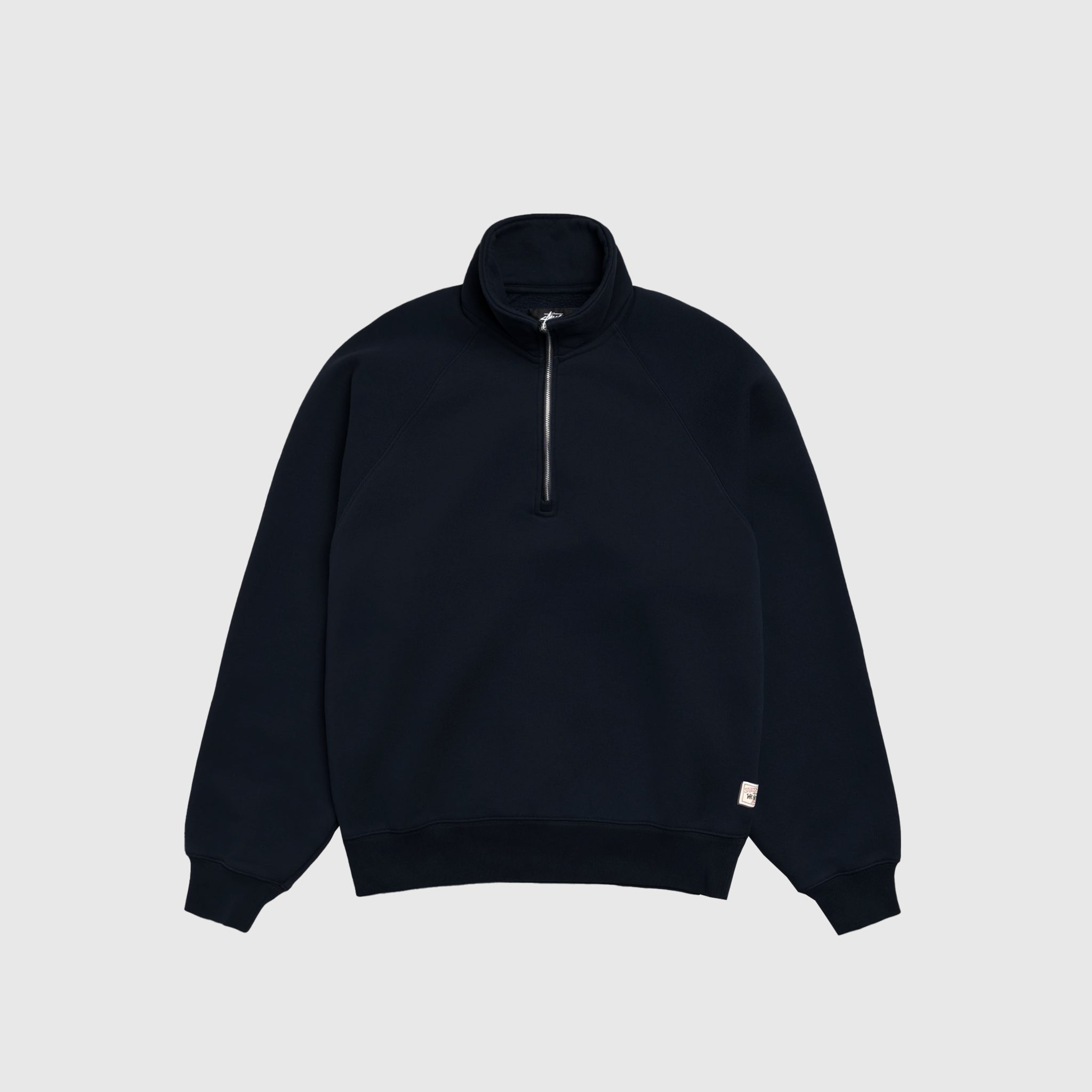 FLEECE RAGLAN ZIP MOCK