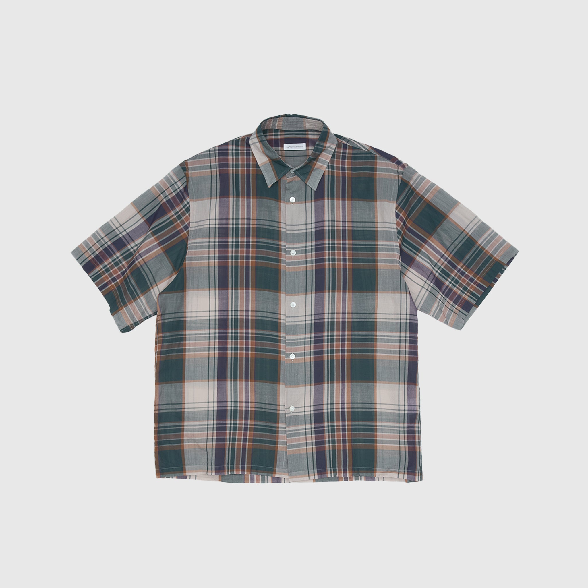 GAUZE PLAID PLAIN S/S SHIRT