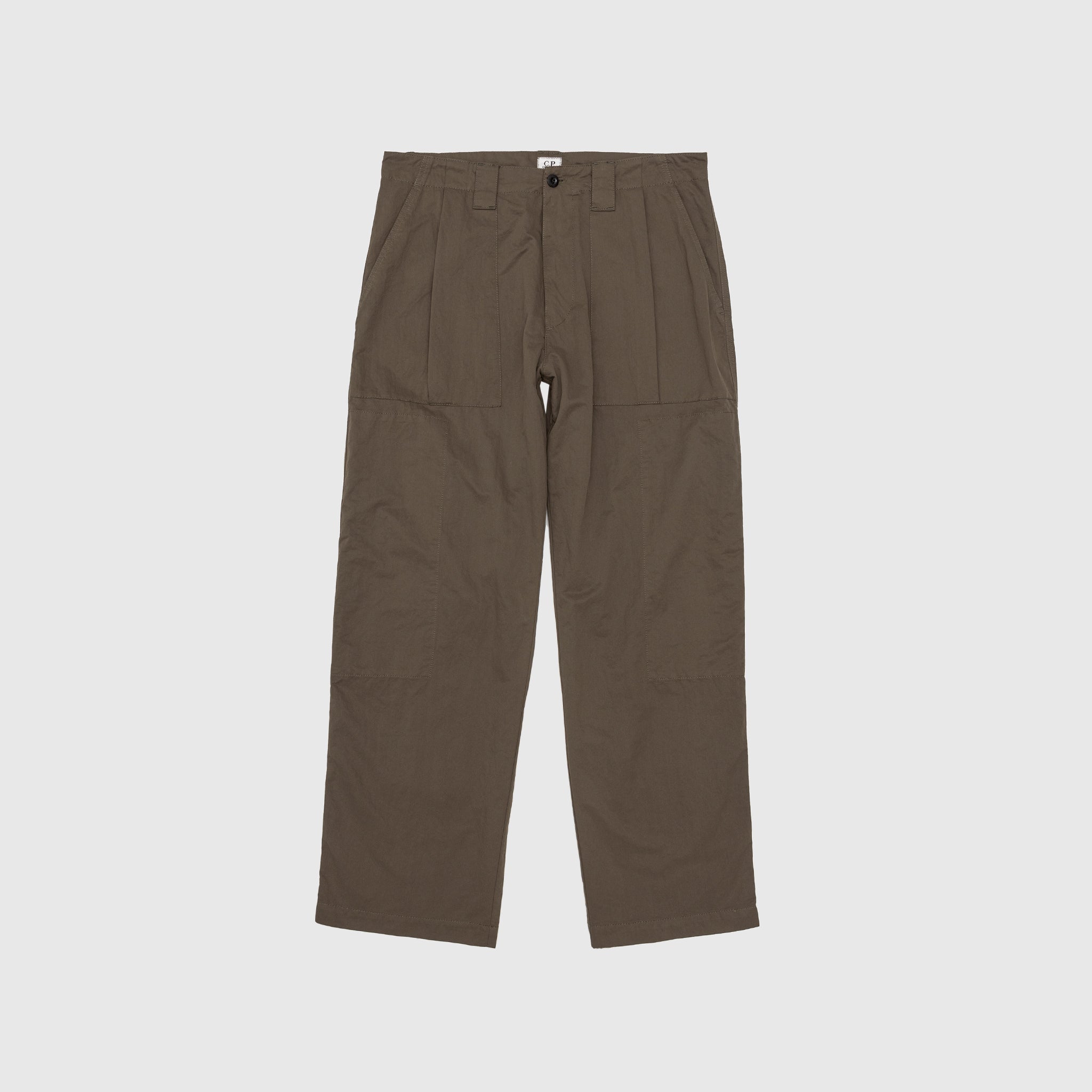 DIAGONAL FLATT NYLON LOOSE PANTS