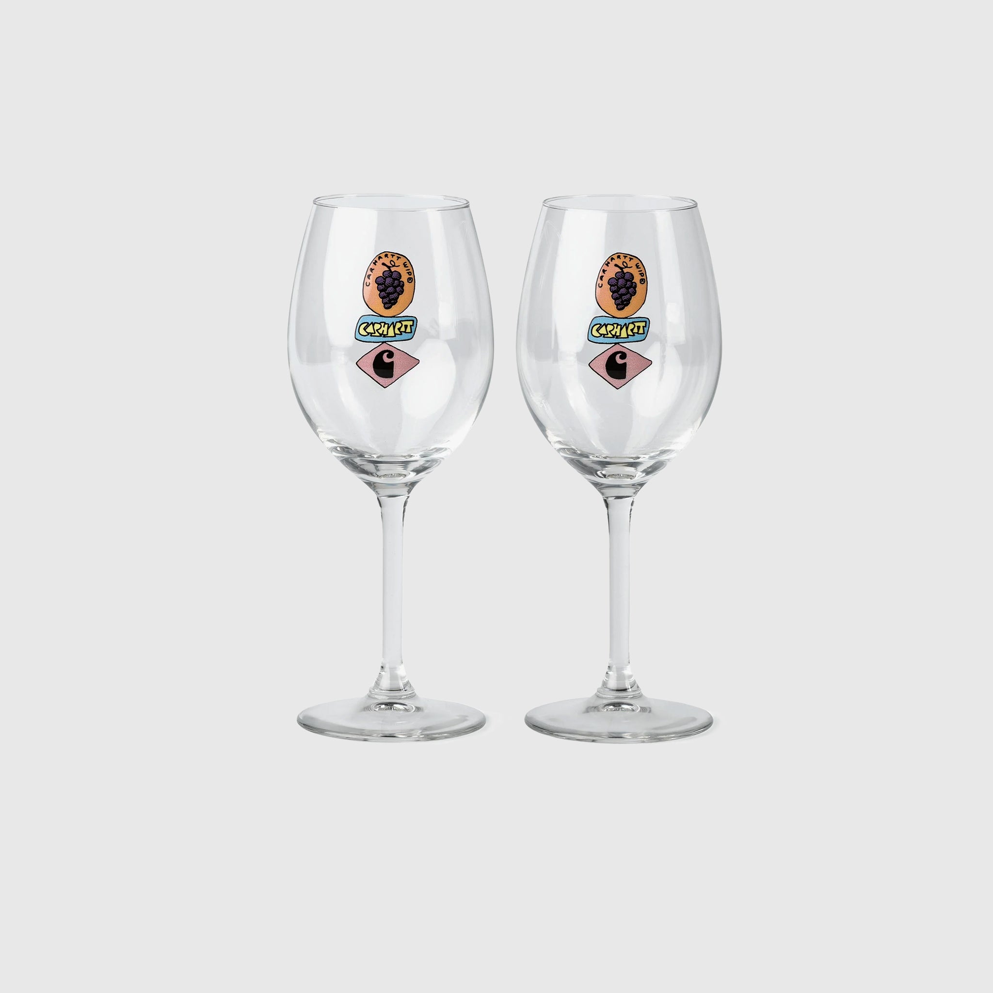 STACKED GRAPES WINE GLASS SET