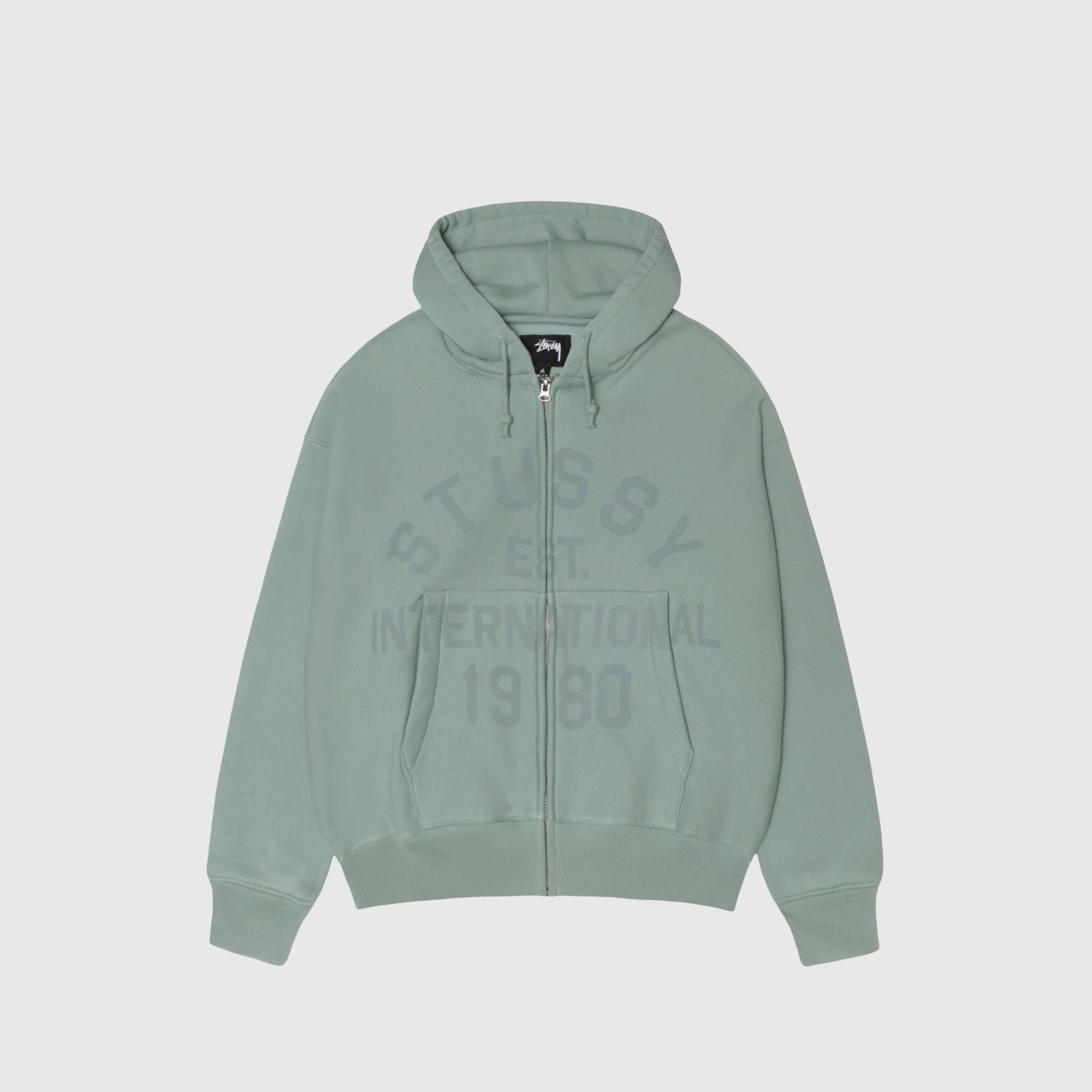 STUSSY EST. PRINTED ZIP HOODY