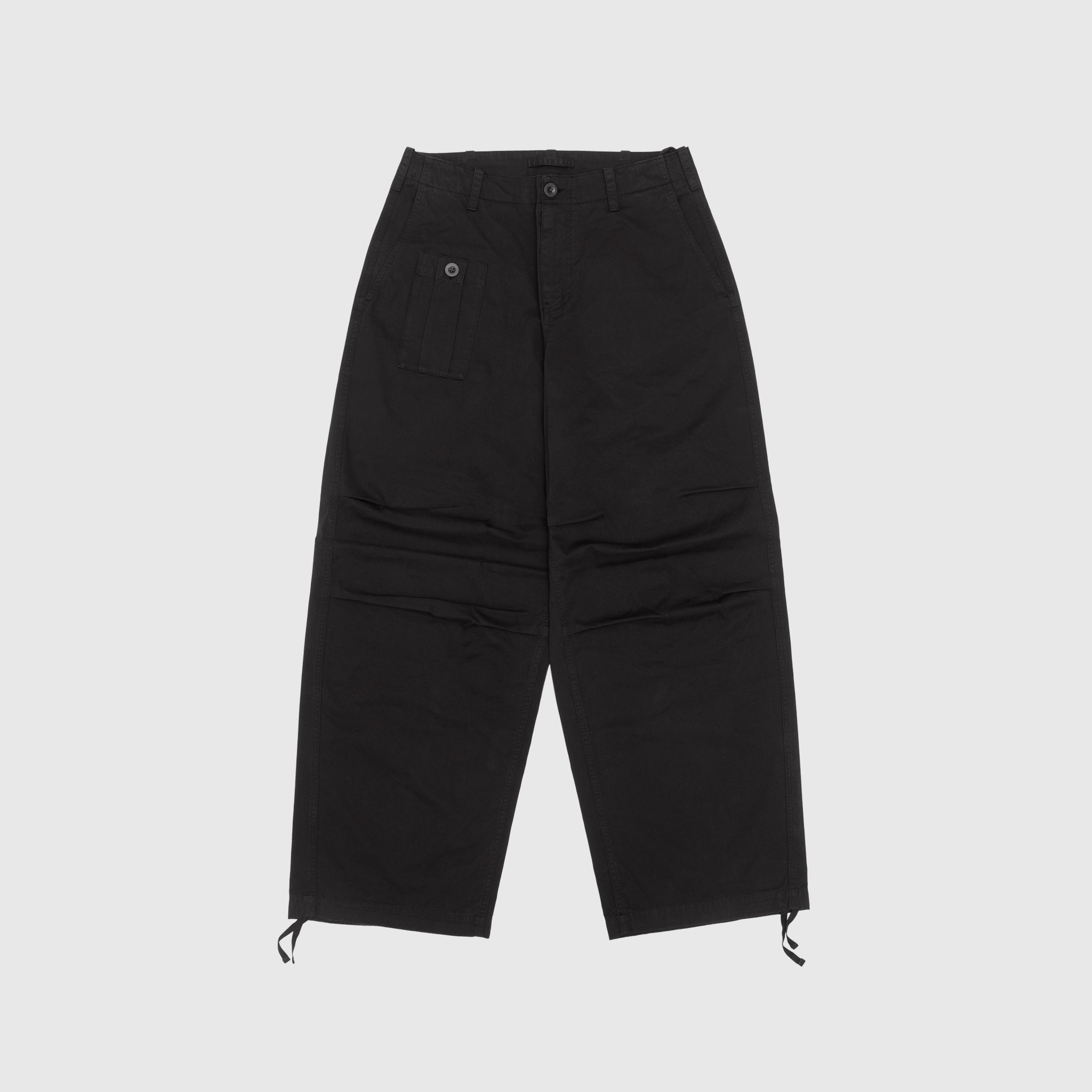 GARMENT DYED COTTON GABARDINE TROUSERS