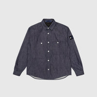 INDIGO DENIM-RAW OVERSHIRT