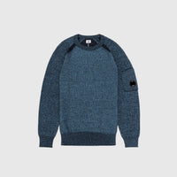 FLEECE CREWNECK KNIT SWEATER