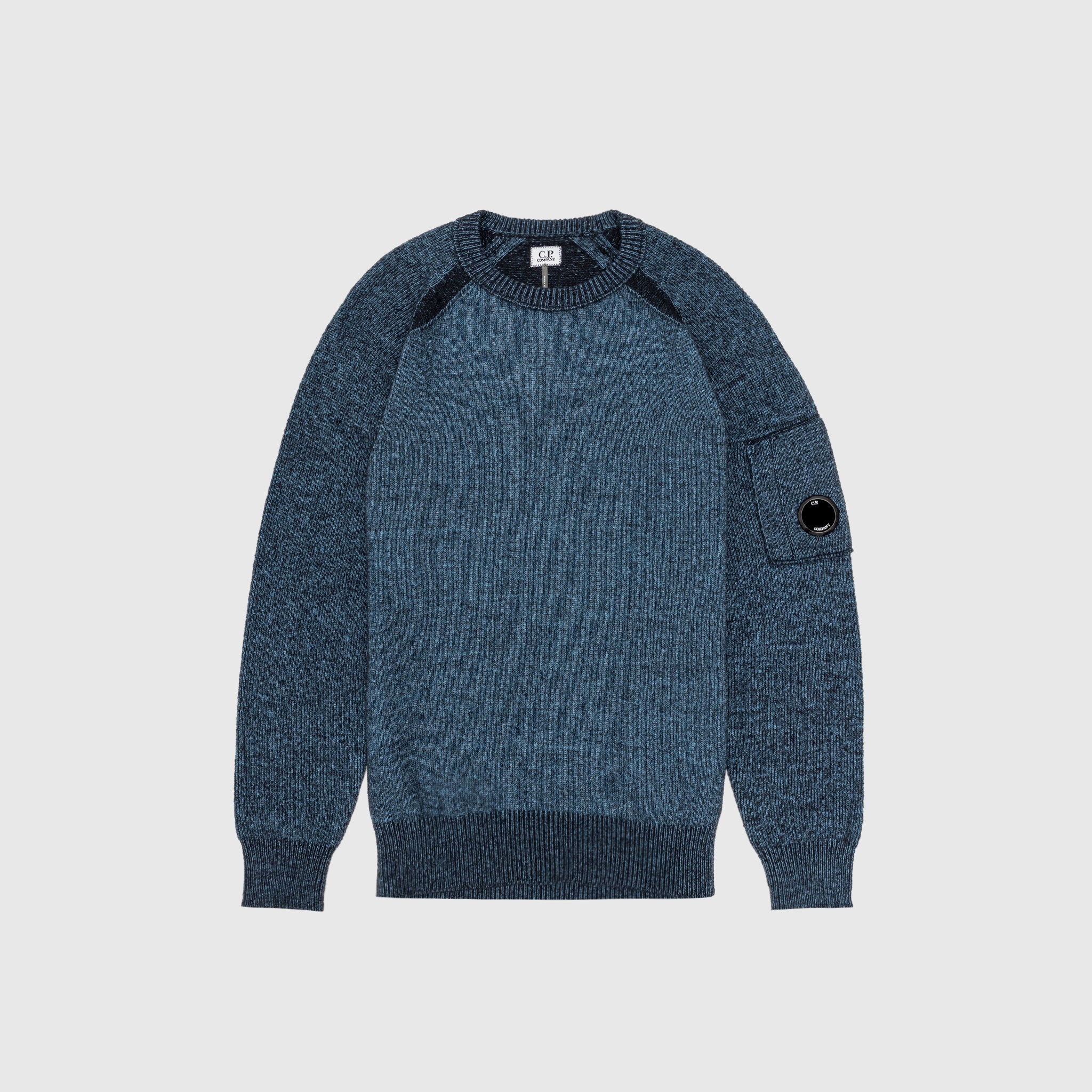 FLEECE CREWNECK KNIT SWEATER