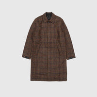 WOOL CHECK MA COAT