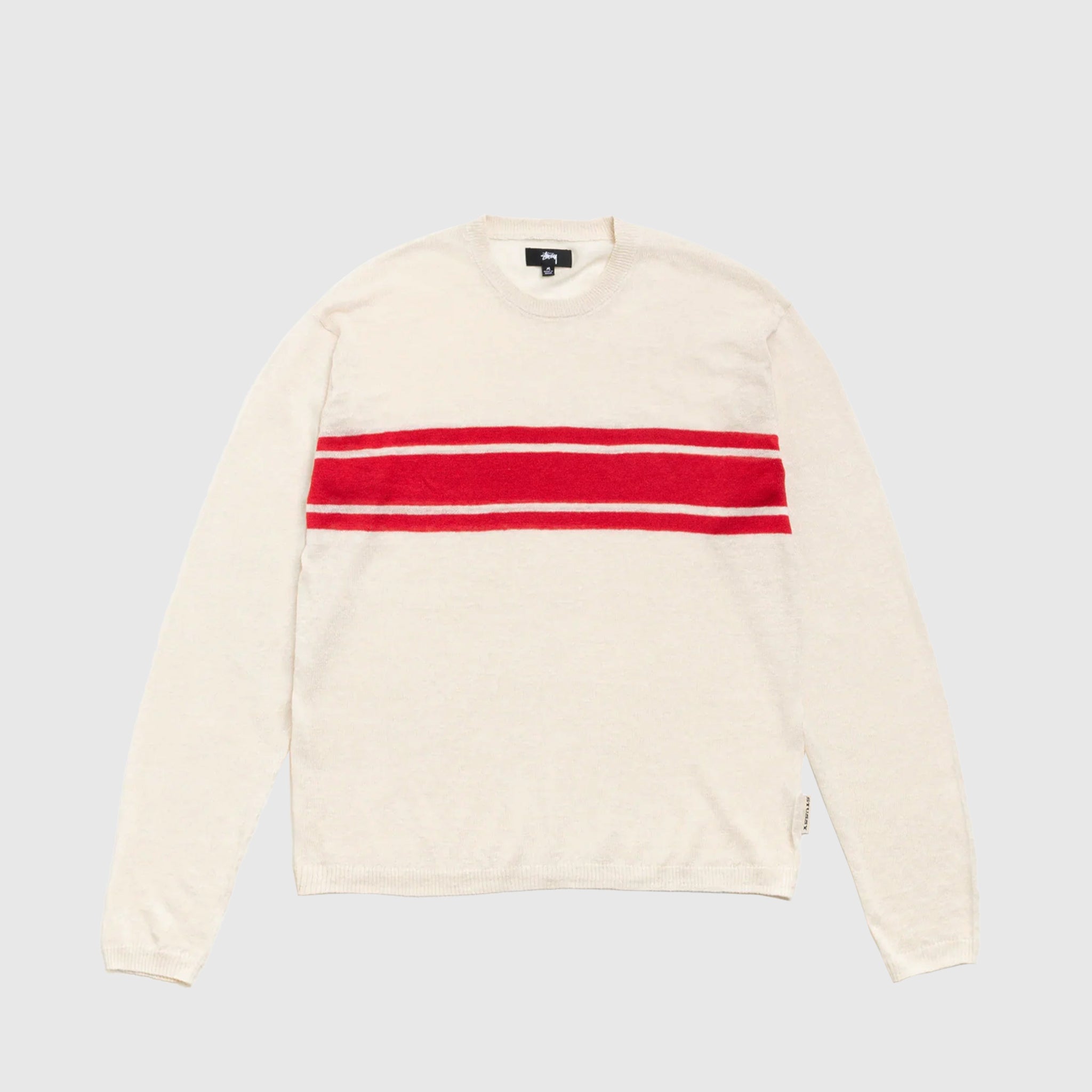 LIGHTWEIGHT STRIPED L/S SWEATER