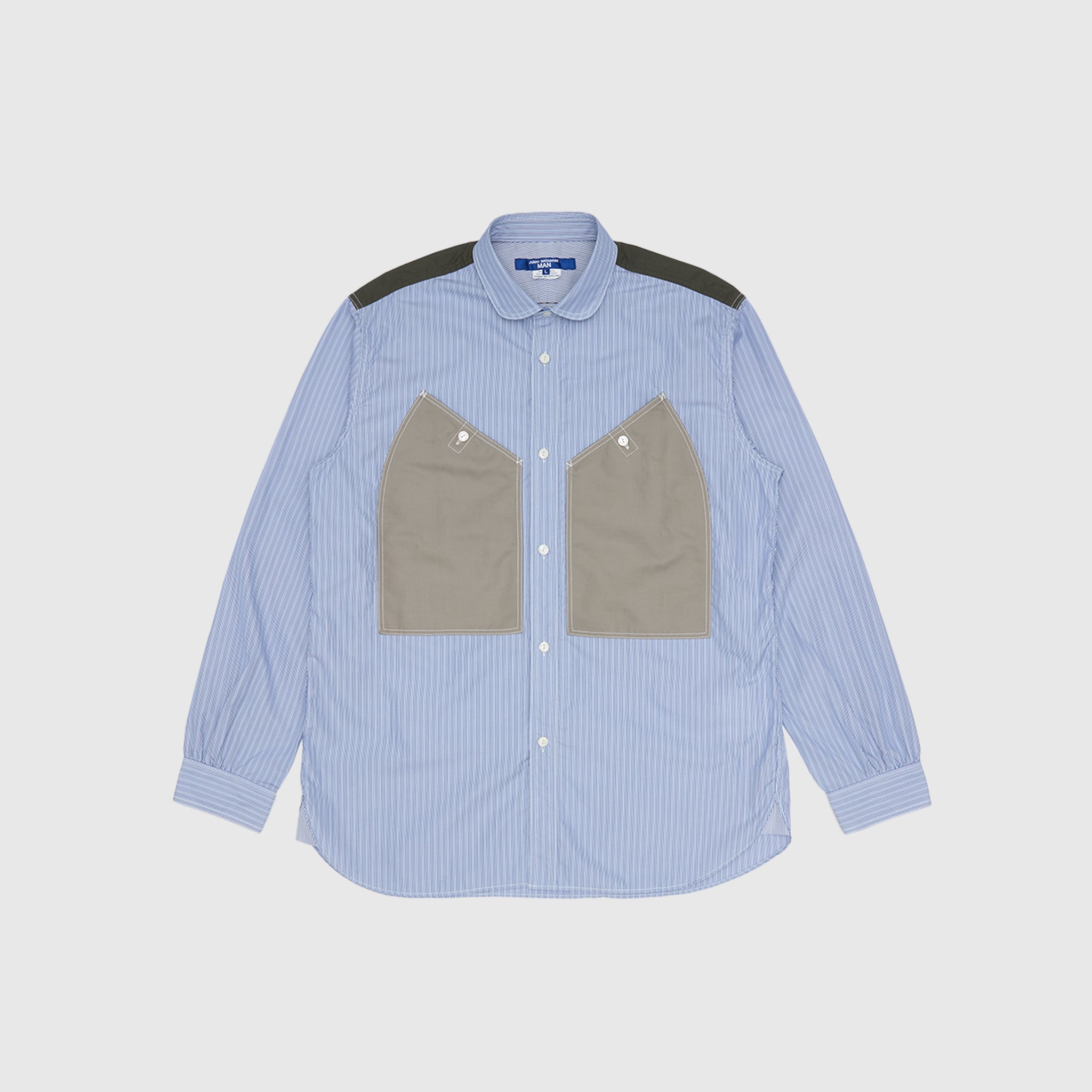 COTTON STRIPED PANELLED SHIRT