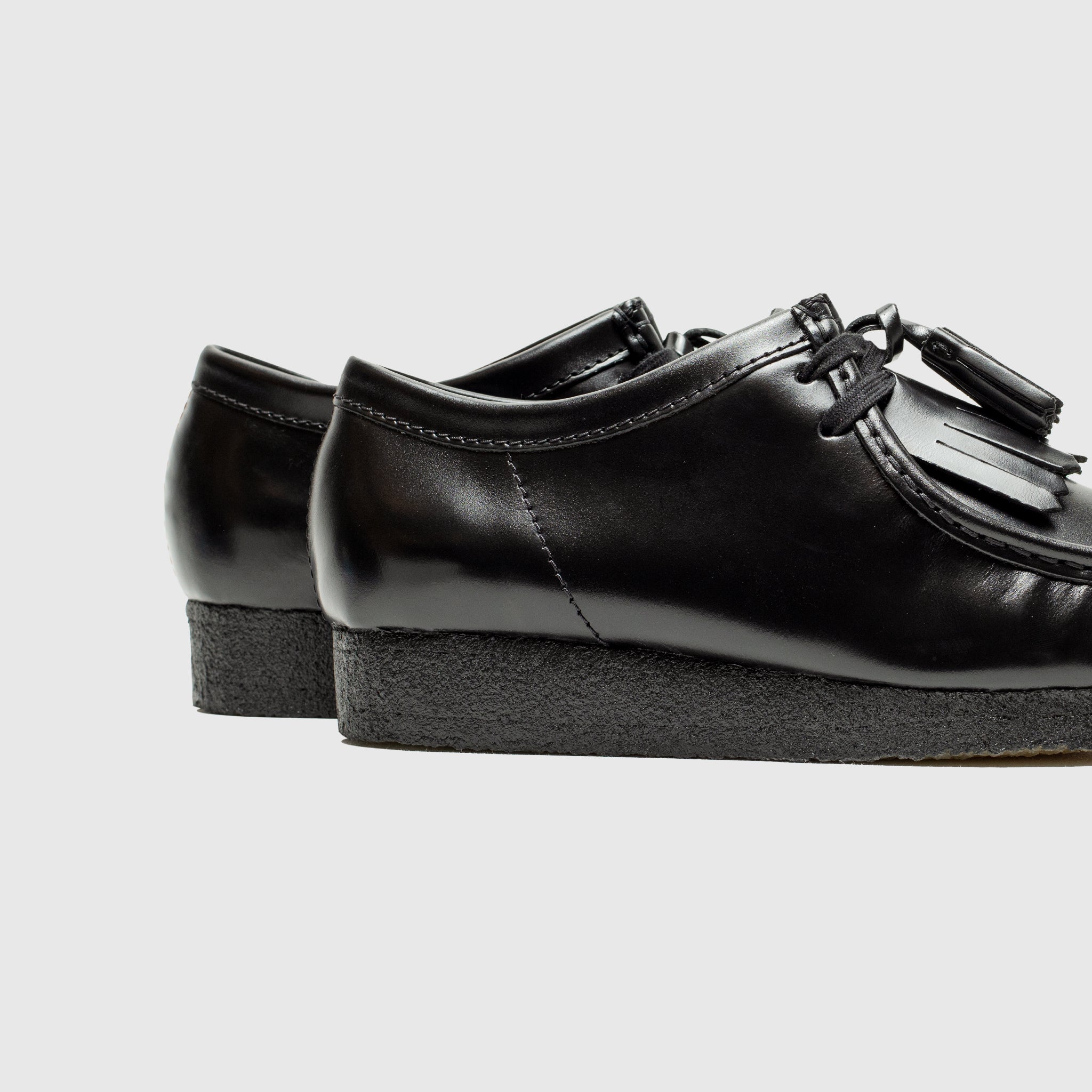 WALLABEE "BLACK HISHINE LEATHER"