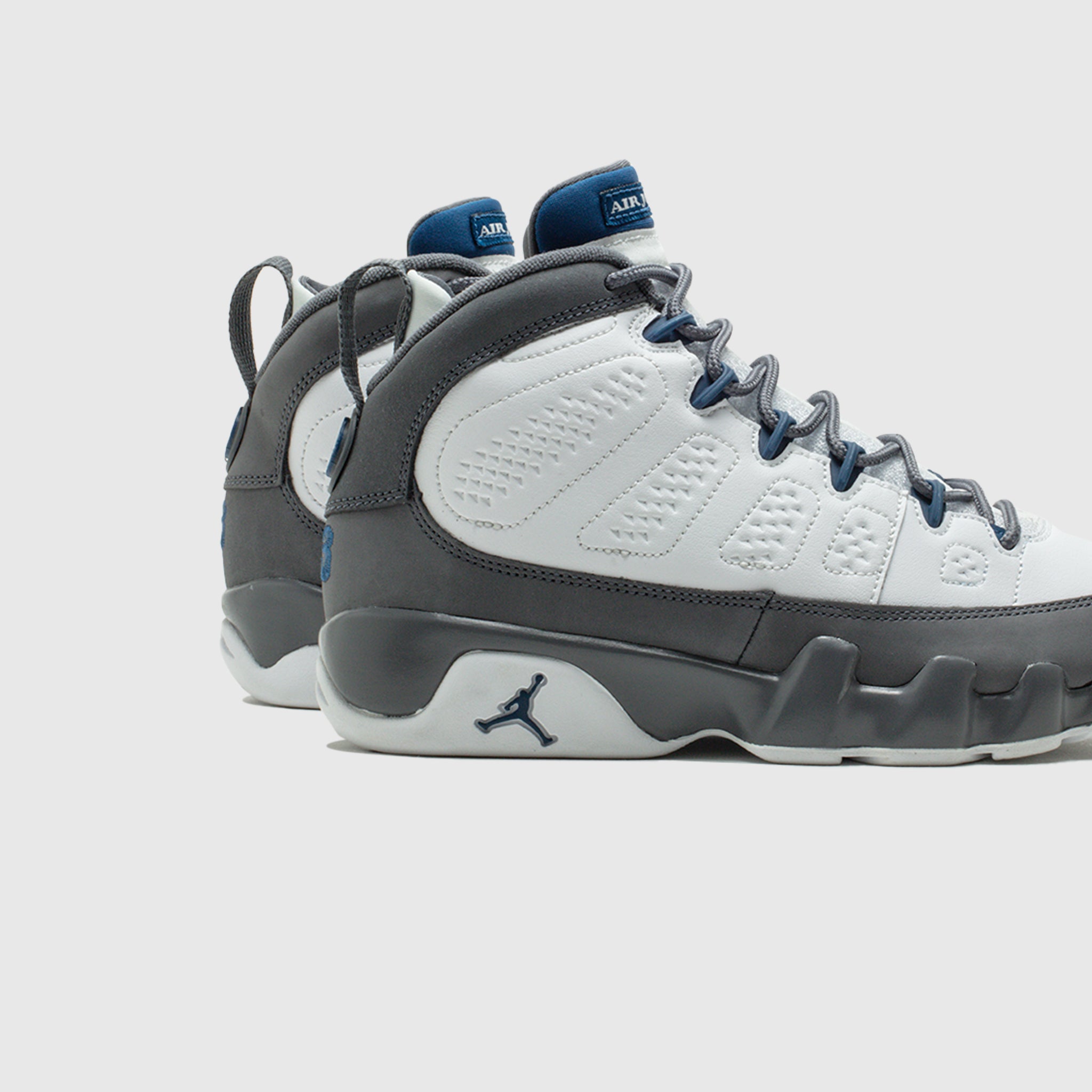 AIR JORDAN 9 RETRO (GS) "FLINT GREY AND FRENCH BLUE"
