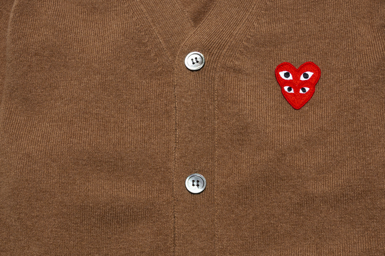 DOUBLE RED HEART CARDIGAN