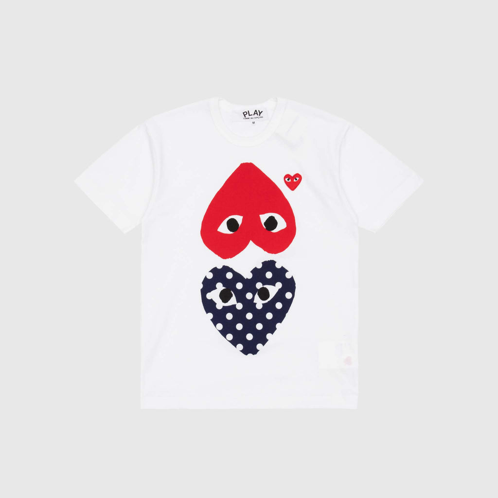 POLKA DOT WITH UPSIDE DOWN HEART S/S T-SHIRT