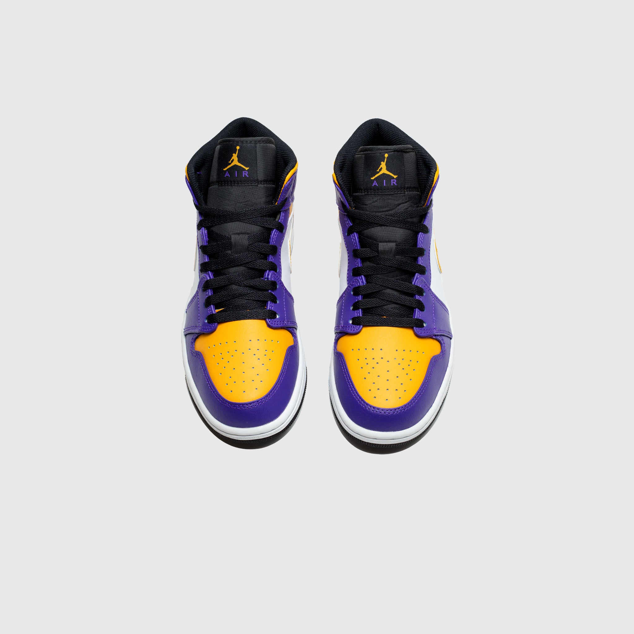 Air Jordan 1 Mid Lakers White Purple University Gold DQ8426-517
