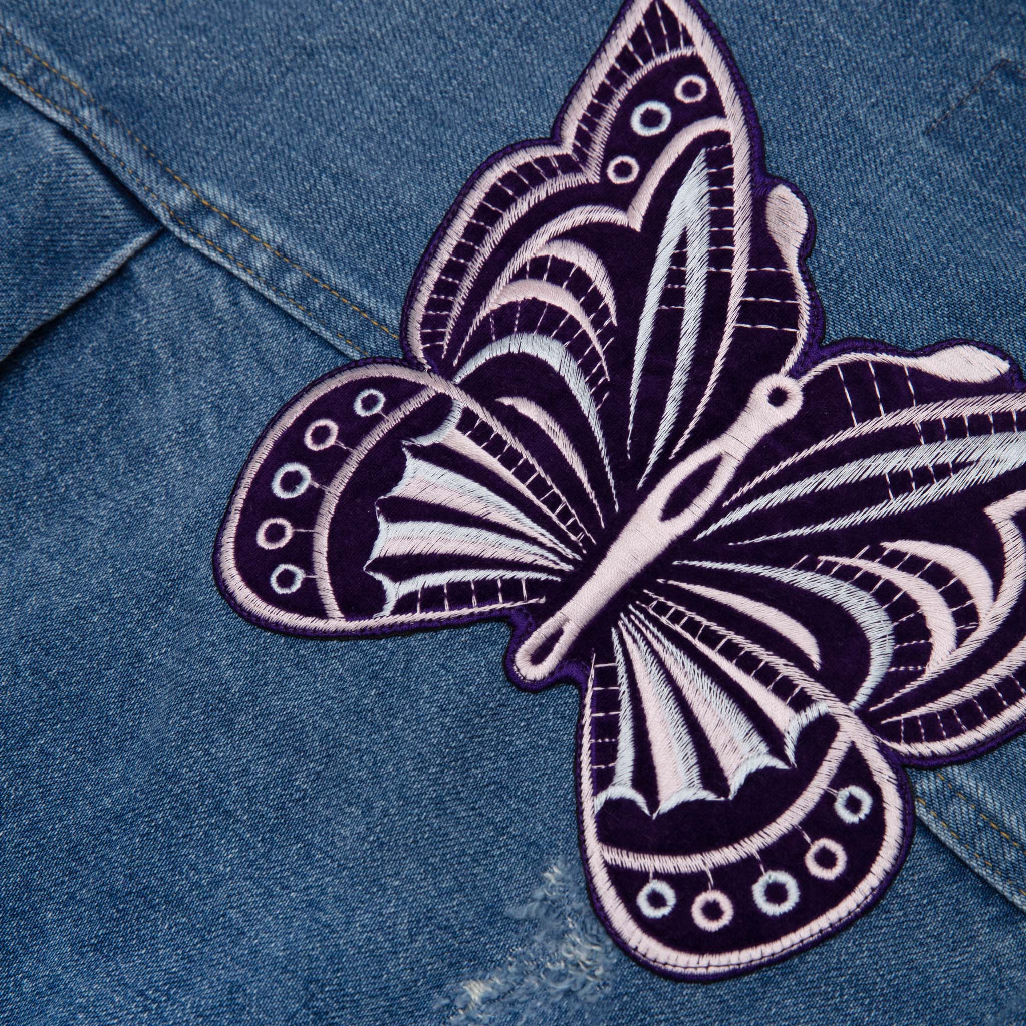 PAPILLON PATCHES JEAN JACKET – PACKER SHOES