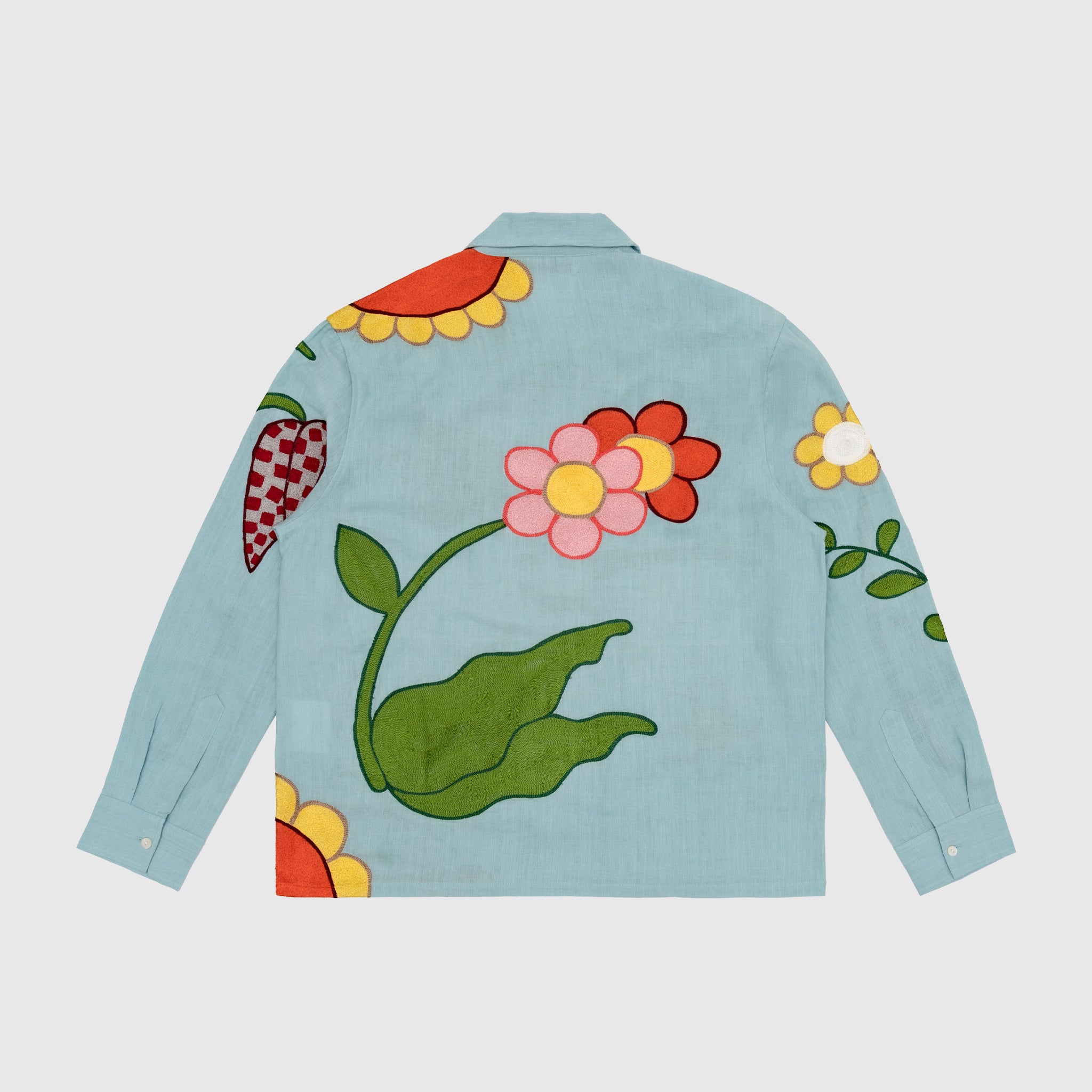 WOVEN BOTICELLI EMBROIDERED FLOWER SHIRT