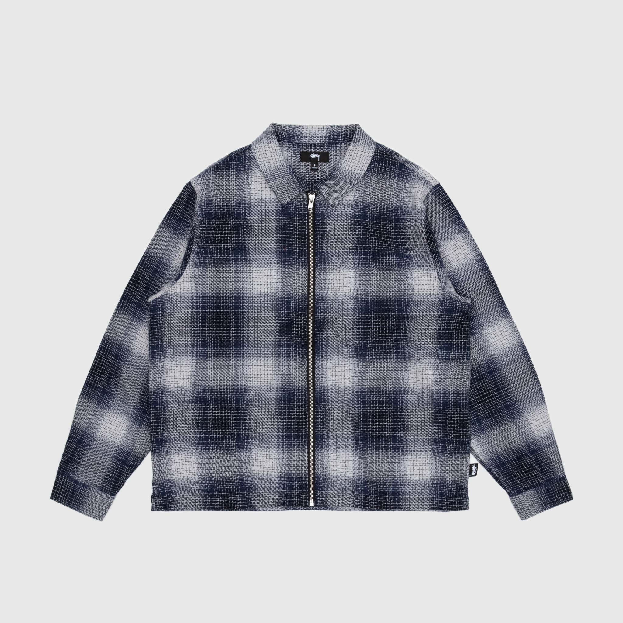 JACK SHADOW PLAID ZIP SHIRT
